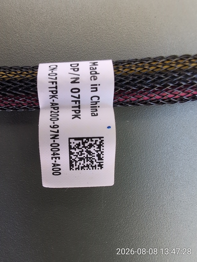 Close-up of Dell part number label:
DP/N 07FTPK