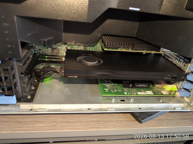 Nvidia RTX PRO 4000 Blackwell installed
in the Dell PowerEdge T640