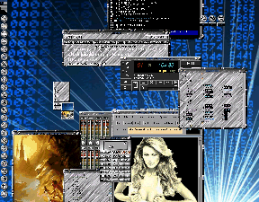 Initial Enlightenment desktop by the RasterMan.